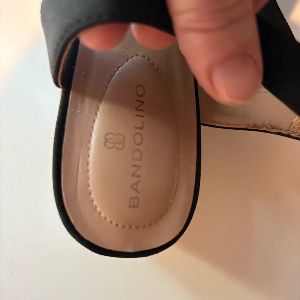 Bandolino Black Espadrille Slingbacks